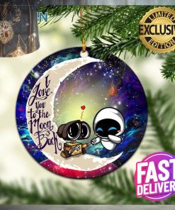 Wall – E Couple Love You To The Moon And Back 2023 Holiday Gifts Custom Name Christmas Ornament