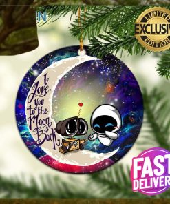 Wall – E Couple Love You To The Moon And Back 2023 Holiday Gifts Custom Name Christmas Ornament