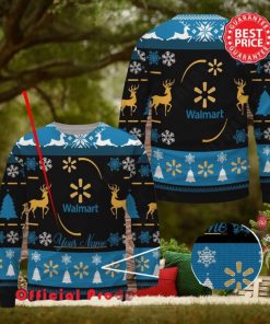 Walmart Custom Name Black Design Logo Reindeer Ugly Christmas Sweater