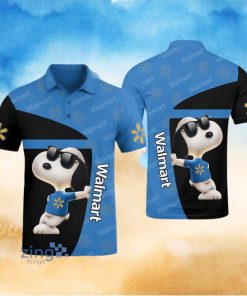 Walmart Logo Snoopy Blue Polo Shirt Gift For Big Fans