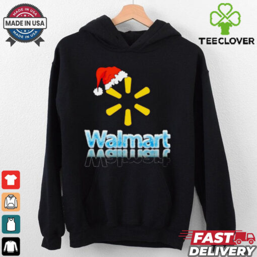 Walmart logo with Santa hat Christmas shirt