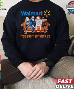 Walmart you can’t sit with us Voorhees Myers Pennywise and Krueger Halloween shirt 3 Walmart you can’t sit with us Voorhees Myers Pennywise and Krueger Halloween shirt