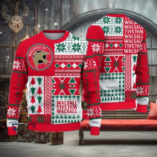 Walsall FC Hula Efl Logo Team Ugly Christmas Sweater For Fans Gift Unisex Sweatshirt