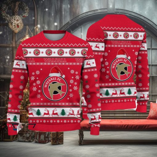 Walsall FC Paradise Efl Logo Team Ugly Christmas Sweater For Fans Gift Unisex Sweatshirt