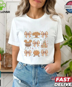 Walt Disneyworld Coquette Bows Gingerbread Christmas Shirt