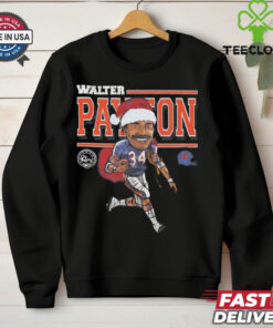 Walter Payton Chicago Bears Santa hat caricature shirt