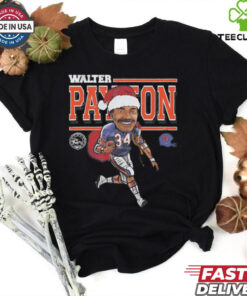 Walter Payton Chicago Bears Santa hat caricature shirt