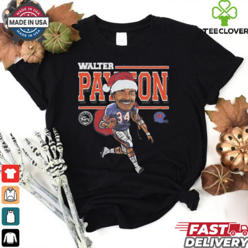Walter Payton Chicago Bears Santa hat caricature shirt