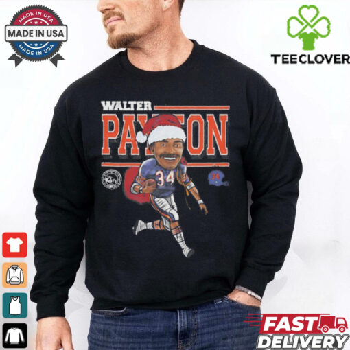 Walter Payton Chicago Bears Santa hat caricature shirt