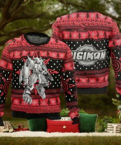 Wargreymon Digimon Best Xmas Knitted Ugly Christmas Sweater Gift For Family