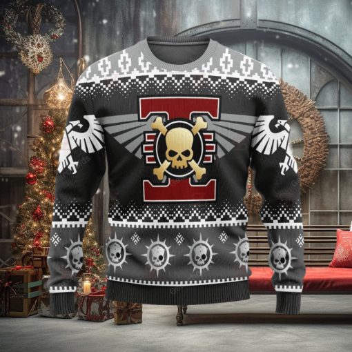 Warhammer 40K Deathwatch Skull Iconic Ugly Sweater Christmas Sweathoodie, sweater, longsleeve, shirt v-neck, t-shirt 3D Printed