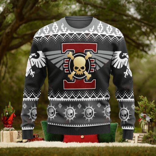 Warhammer 40K Deathwatch Skull Iconic Ugly Sweater Christmas Sweathoodie, sweater, longsleeve, shirt v-neck, t-shirt 3D Printed