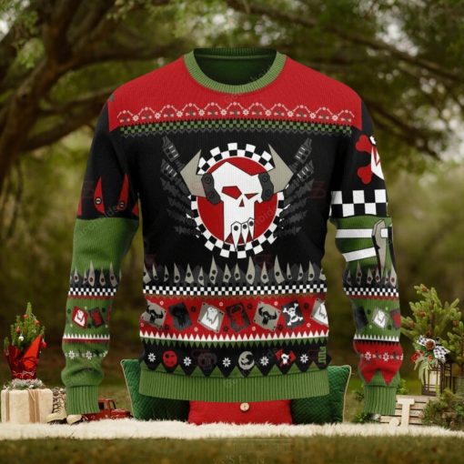 Warhammer 40K Orks Iconic Ugly Sweater Christmas Sweathoodie, sweater, longsleeve, shirt v-neck, t-shirt 3D Printed