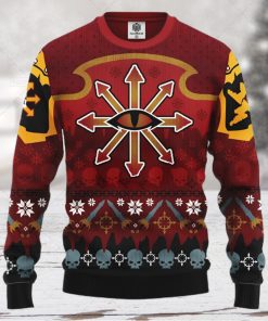 Warhammer 40K Symbol Ugly Xmas Wool Knitted Sweater