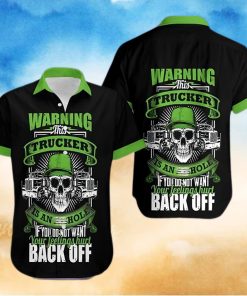 Warning This Trucker Skull Hawaiian Aloha Shirts Hawaiian Shirt