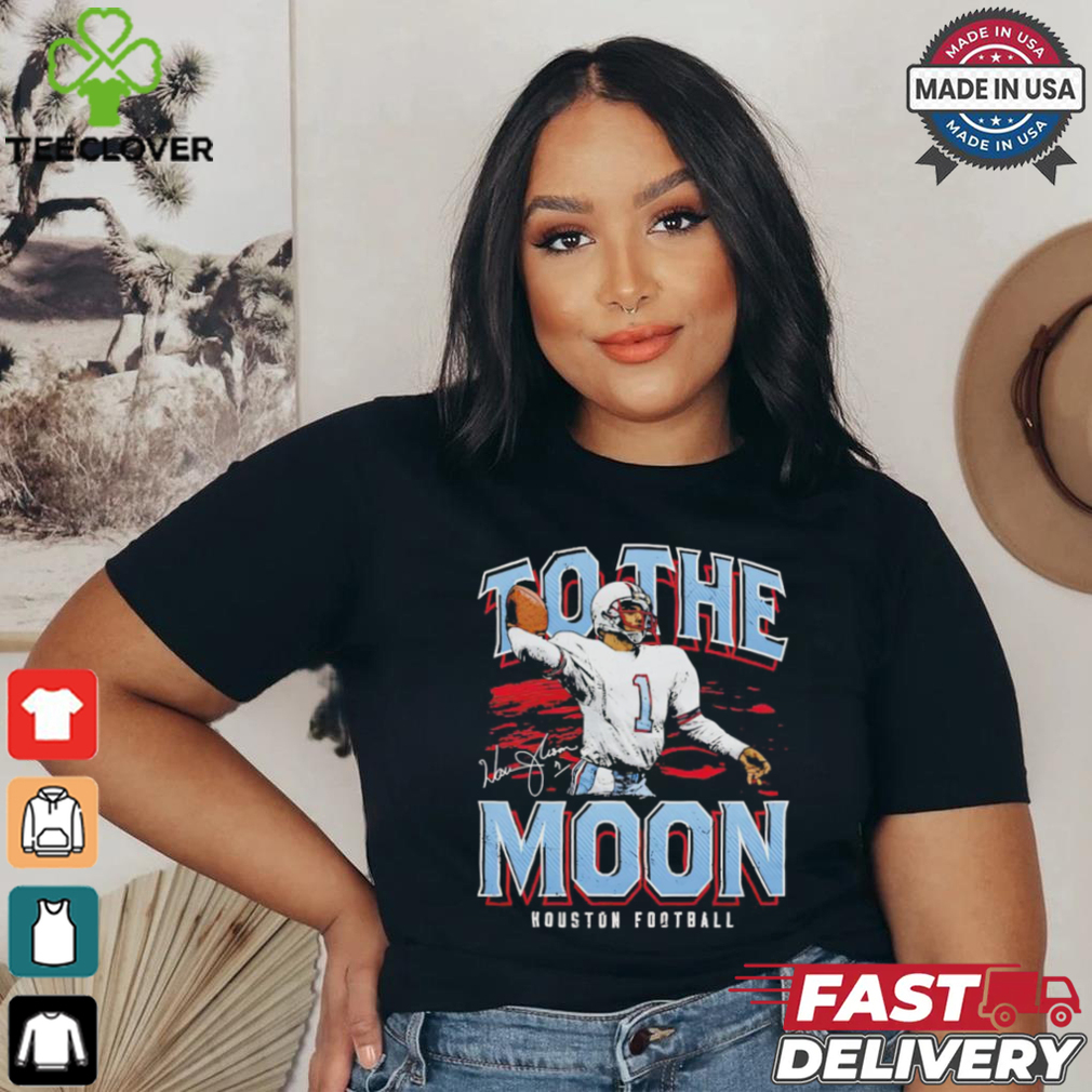 Warren Moon Houston Oilers to the moon signature vintage shirt Warren Moon Houston Oilers to the moon signature vintage shirt