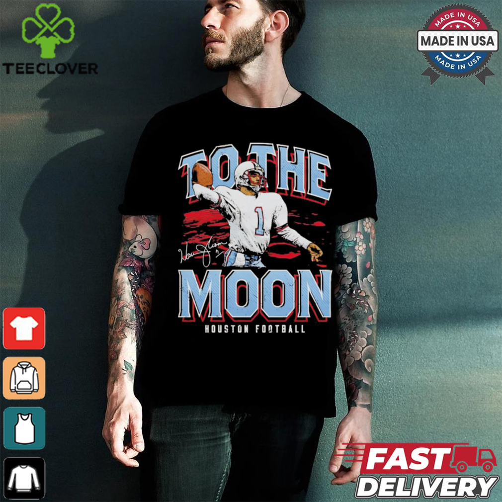 Warren Moon Houston Oilers to the moon signature vintage shirt Warren Moon Houston Oilers to the moon signature vintage shirt
