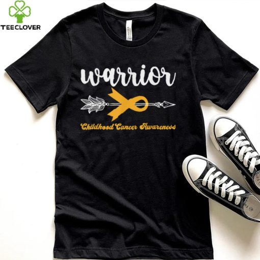 Warrior Childhood Cancer Awareness Support Strong Warrior T Shirt