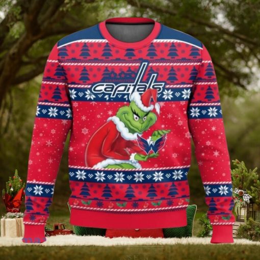 Washington Capitals Grinch Ugly Christmas Sweater Christmas Gift For Sport Fans