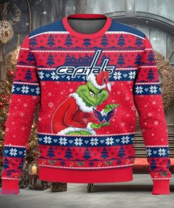 Washington Capitals Grinch Ugly Christmas Sweater Christmas Gift For Sport Fans