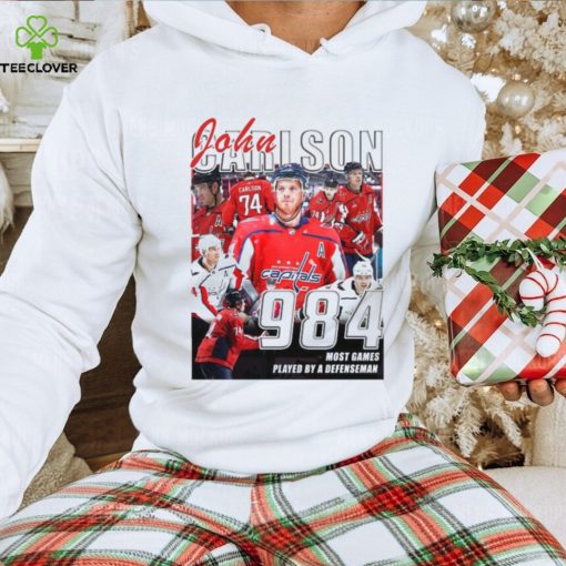 Washington Capitals John Carlson 984 most games played by a defenseman hoodie, sweater, longsleeve, shirt v-neck, t-shirt