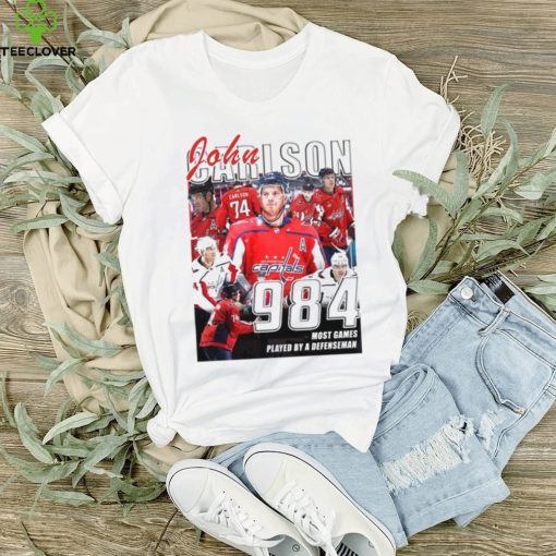 Washington Capitals John Carlson 984 most games played by a defenseman hoodie, sweater, longsleeve, shirt v-neck, t-shirt