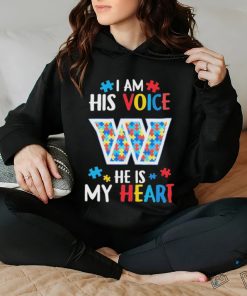 Washington Commanders Autism I am his voice he is my heart hoodie, sweater, longsleeve, shirt v-neck, t-shirt