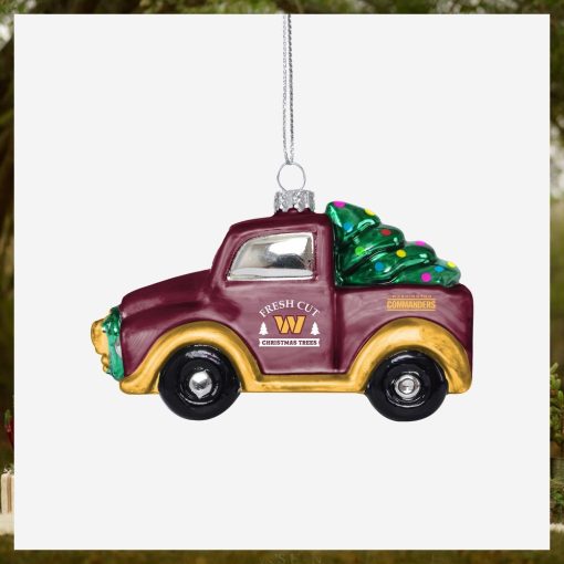 Washington Commanders Blown Glass Truck Ornament