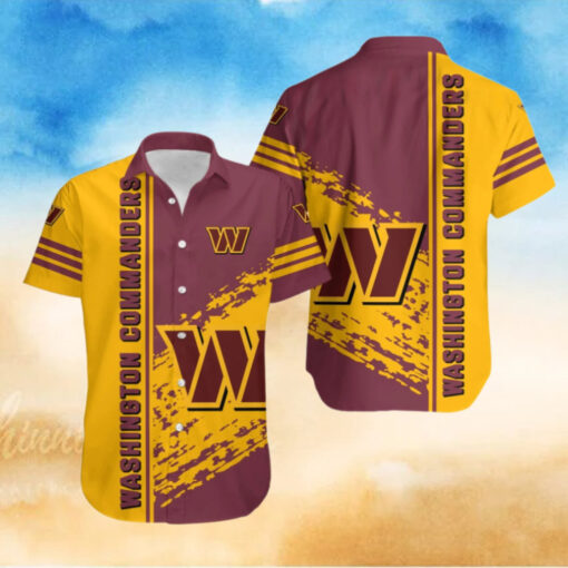 Washington Commanders Bold Streak Hawaiian Shirt