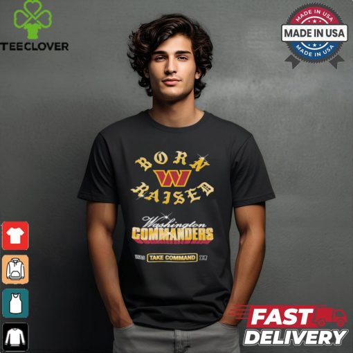 Washington Commanders Born x Raised Black Chrome Rocker Shirt