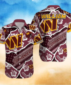 Washington Commanders Floral Pride Hawaiian Shirt