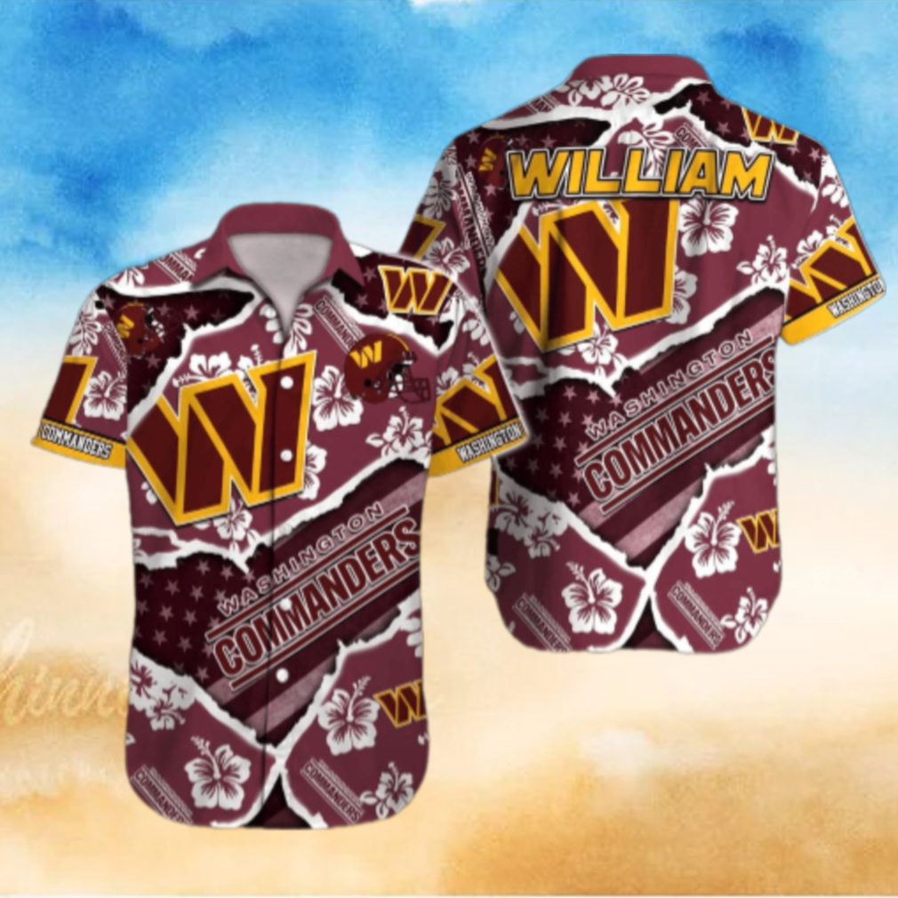 Washington Commanders Floral Pride Hawaiian Shirt Washington Commanders Floral Pride Hawaiian Shirt