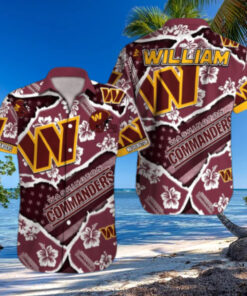 Washington Commanders Floral Pride Hawaiian Shirt