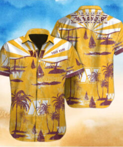 Washington Commanders Golden Sail Hawaiian Shirt