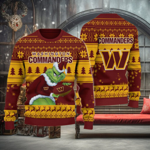 Washington Commanders Grinch Ugly Christmas Sweater