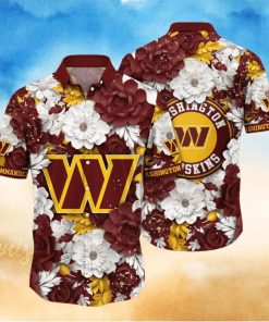 Washington Commanders Hawaii Shirt Flower Summer Vibes