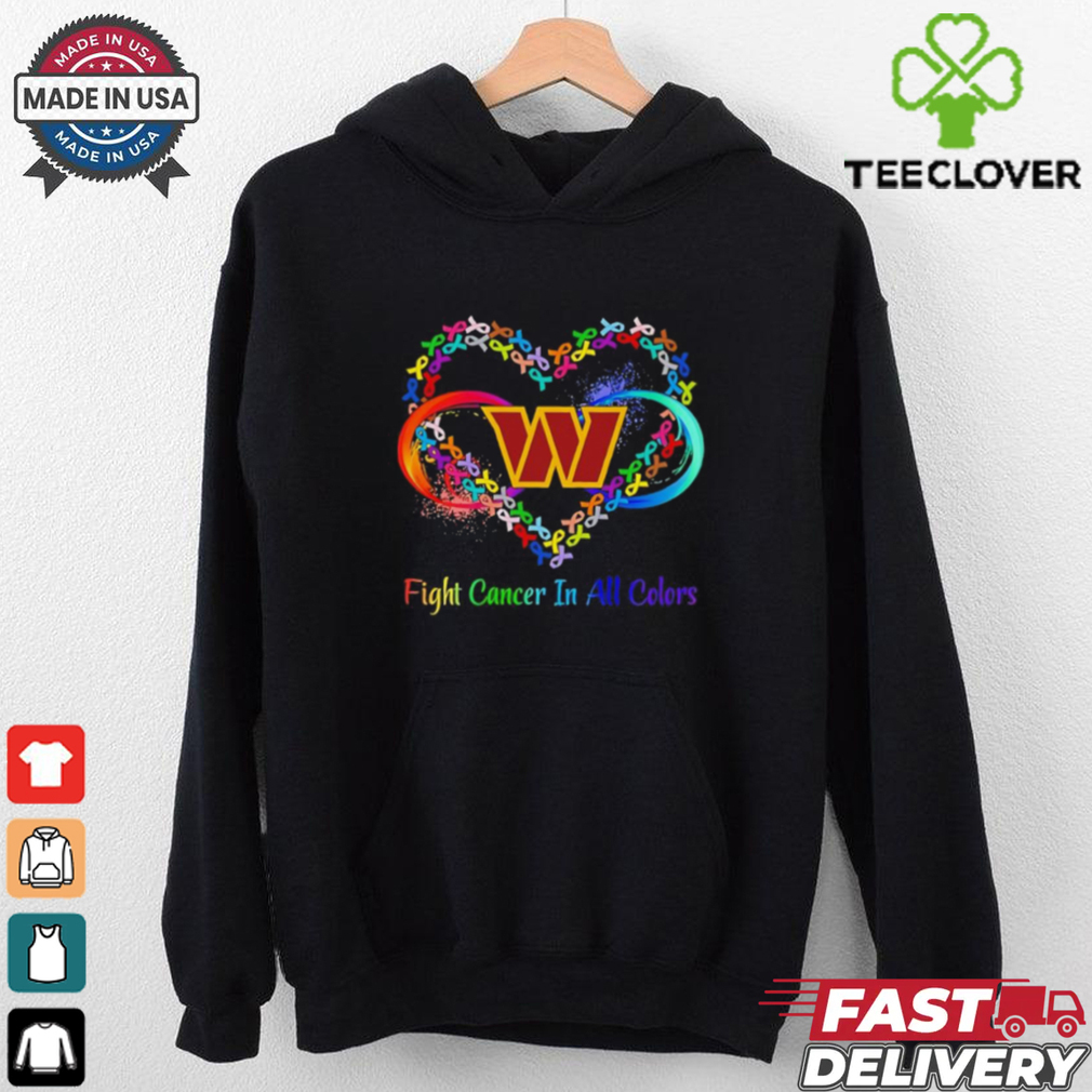 Washington Commanders Heart Fight Cancer in All Colors shirt Washington Commanders Heart Fight Cancer in All Colors shirt