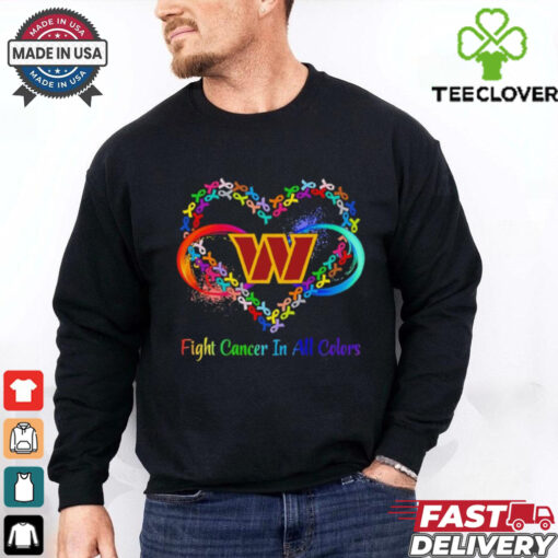 Washington Commanders Heart Fight Cancer in All Colors shirt