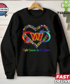 Washington Commanders Heart Fight Cancer in All Colors shirt