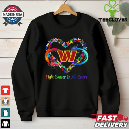 Washington Commanders Heart Fight Cancer in All Colors shirt