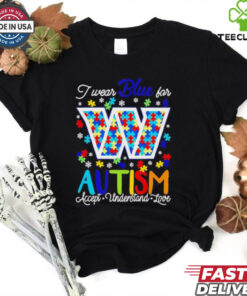 Washington Commanders I wear blue for Autism accept understand love shirt