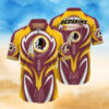 Washington Commanders Island Sunset Hawaiian Shirt