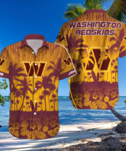 Washington Commanders Island Sunset Hawaiian Shirt