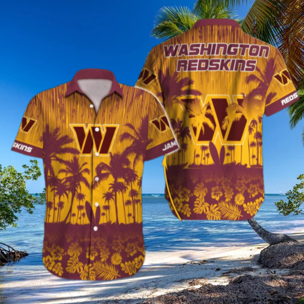 Washington Commanders Island Sunset Hawaiian Shirt Washington Commanders Island Sunset Hawaiian Shirt