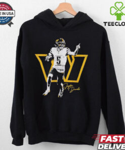 Washington Commanders Jayden Daniels signature retro logo shirt