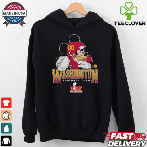 Washington Commanders Junk Food Disney Mickey QB Super Bowl Lix Shirt
