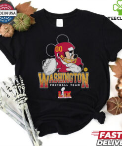 Washington Commanders Junk Food Disney Mickey QB Super Bowl Lix Shirt