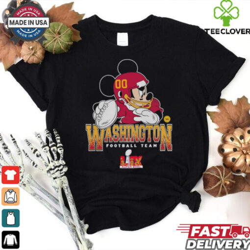 Washington Commanders Junk Food Disney Mickey QB Super Bowl Lix Shirt