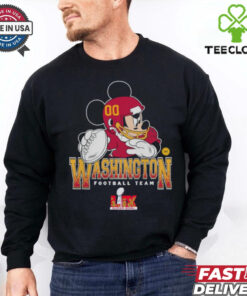 Washington Commanders Junk Food Disney Mickey QB Super Bowl Lix Shirt