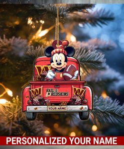 Washington Commanders Mickey Mouse Ornament Personalized Your Name Sport Home Decor